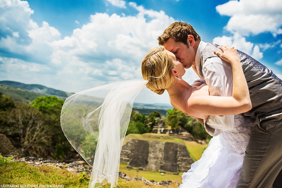 Xunantunich Mayan Ruins wedding photography - Day After Session. Belize wedding photography by Leonardo Melendez Photography.