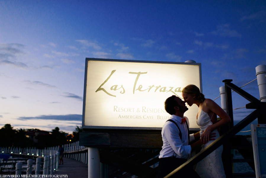 Las Terrazas Resort wedding.  Belize wedding photography by Leonardo Melendez Photography.