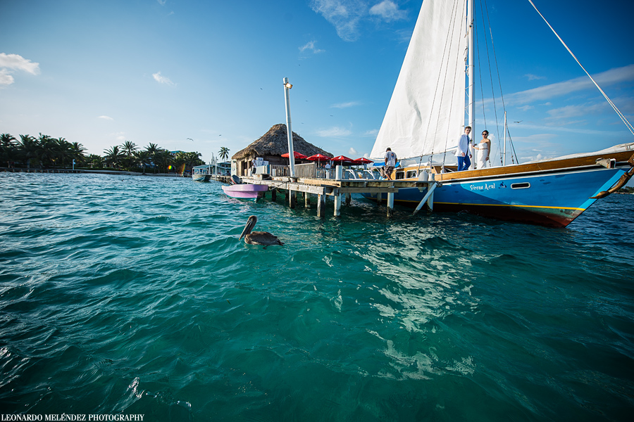 Belize sailboat wedding, Ambergris Caye