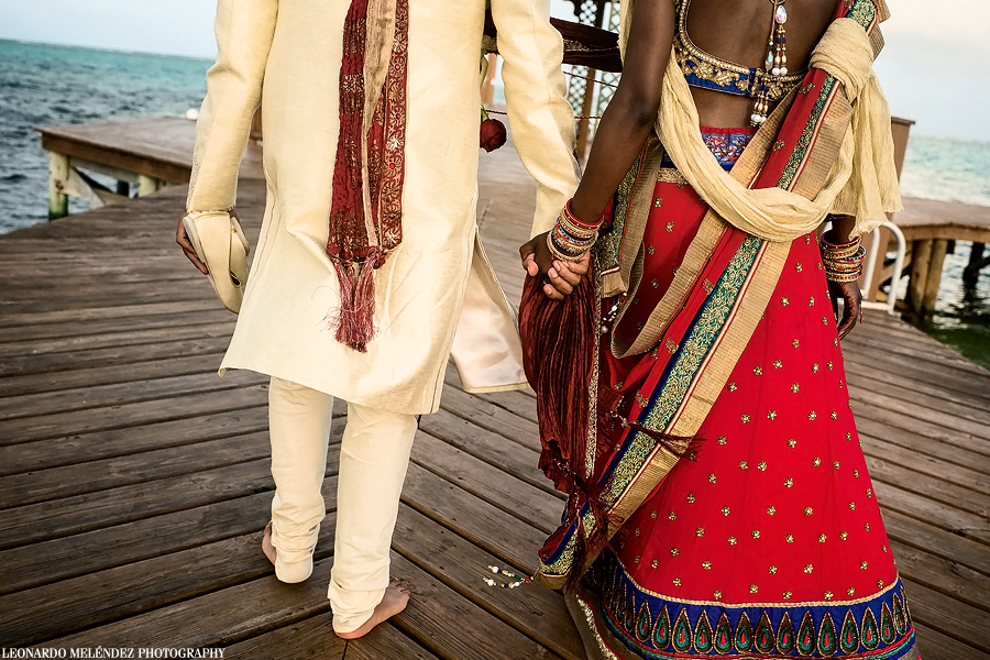 Belize Hindu Destination wedding at Grand Caribe. Belize wedding photography by Leonardo Melendez Photography.