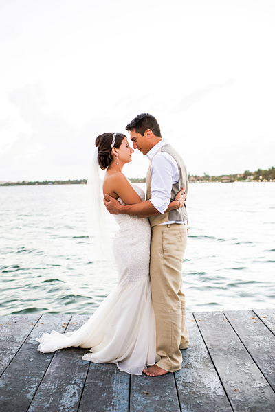 Cococ Beach Wedding Belize Bre and Wes