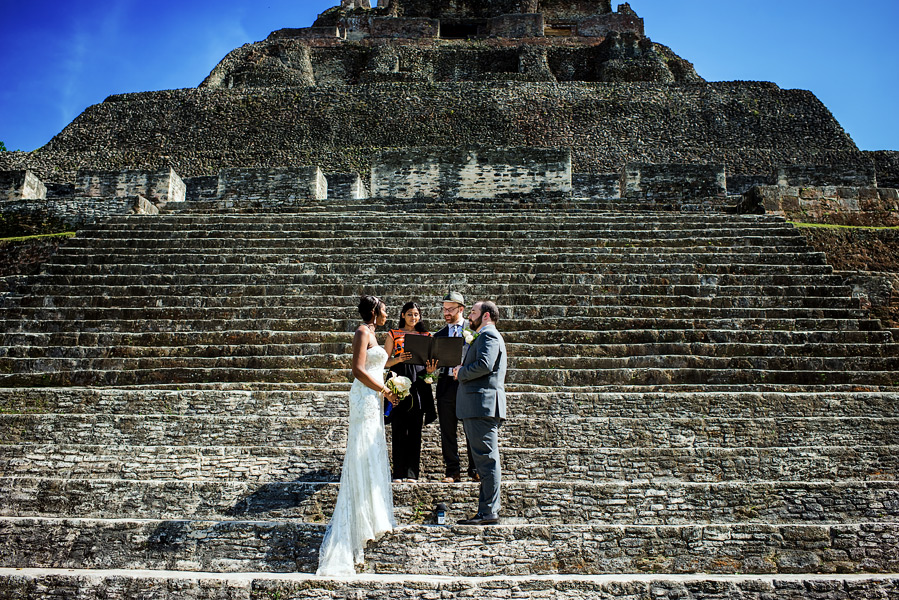 Belize weddings Xunantunich Mayan Ruins